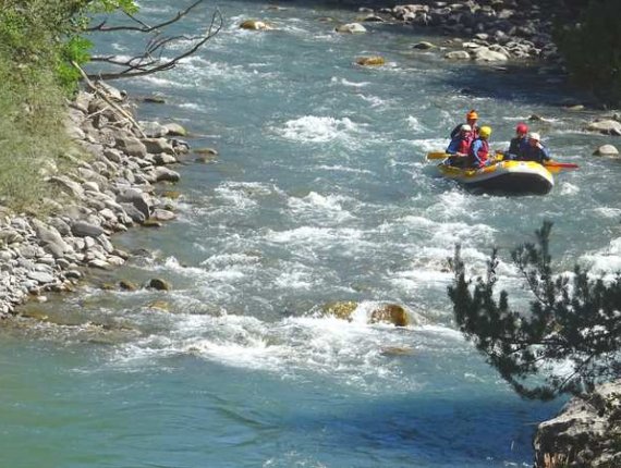 Activité raft sur la Durance