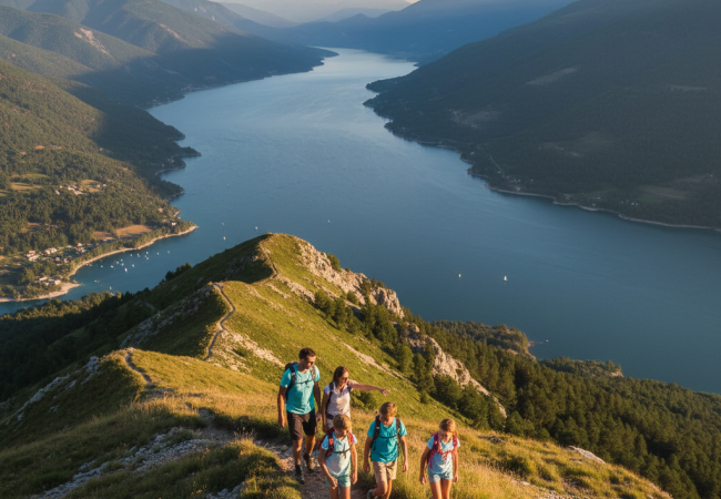 Randonner en famille autour du Lac de Serre Ponçon