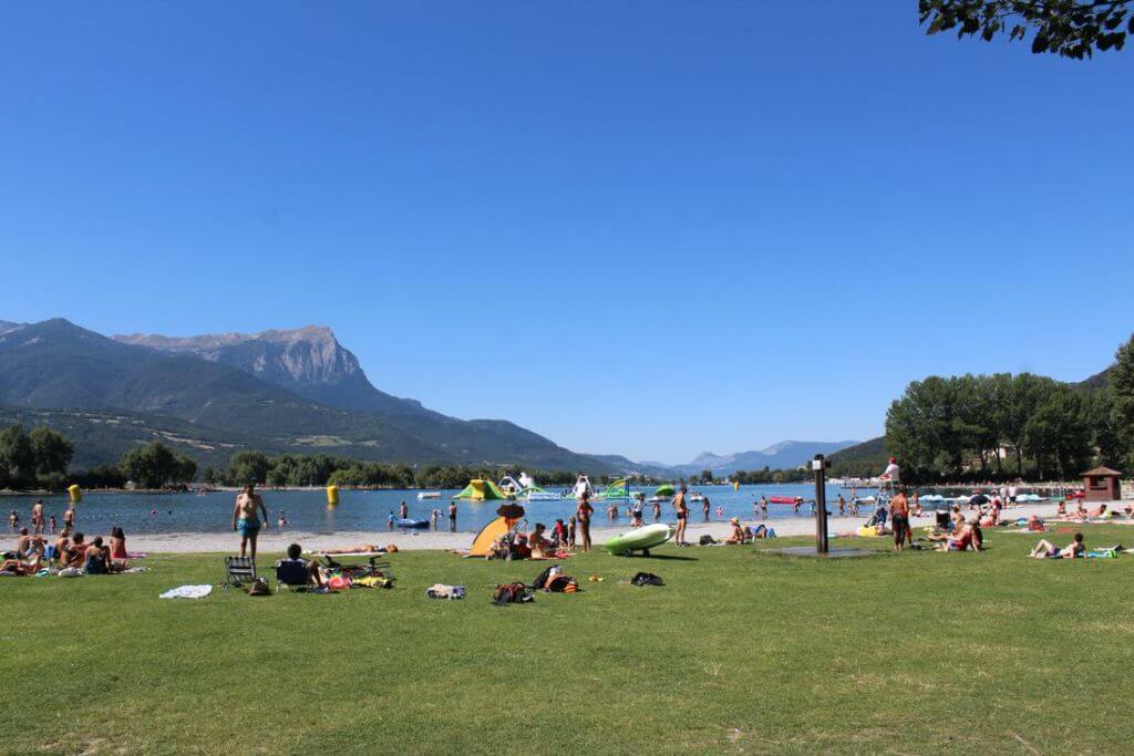 The Embrun lake in summer
